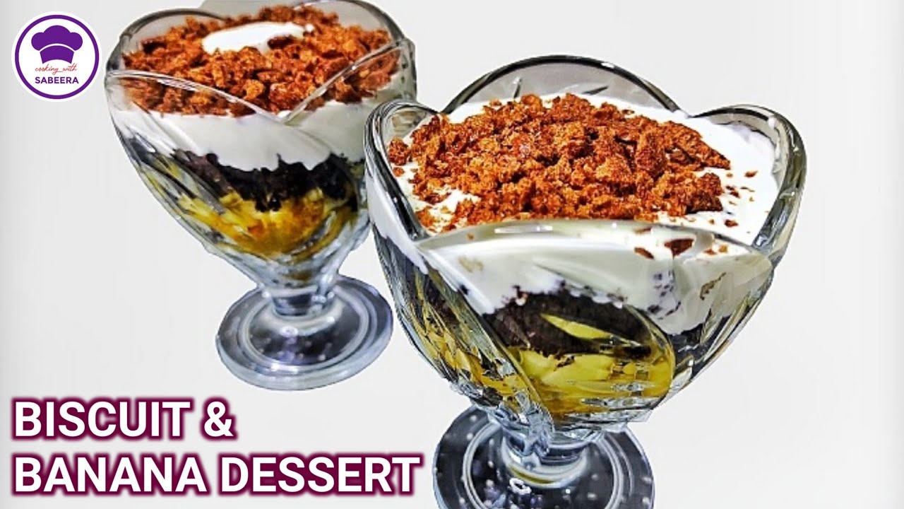 Banana Dessert Recipe Biscuit and Banana Easy Recipe Dessert Recipe