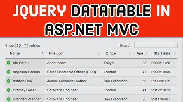 Jquery Datatable asp.net MVC