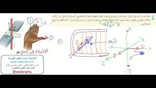 قاعدة اليد اليمنى الرابعة : حل السؤال 4 الحث الكهرومفناطيسي الثالث الثانوي فيزياء المنهج السعودي