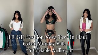 Huge Fashion Nova Try On Haul Cyber Monday Sale *Affordable & Trend*