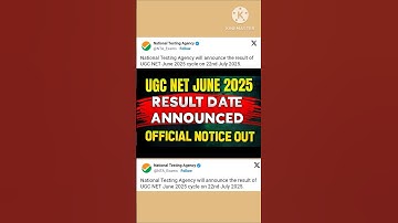 UGC NET Result Date Out!! #shorts #youtubefeed#ugcnetresult2025#resultannouncement#shortsfeed#shorts