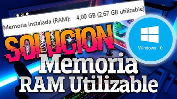 Como solucionar o quitar lo de Memoria RAM ( Utilizable ) en Windows 10 8.1 y 7 / 64Bits
