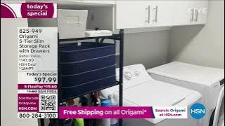 Origami 5Tier Slim Storage Rack with Drawers