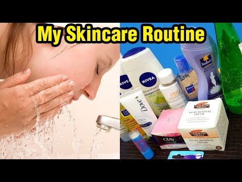 My SKINCARE ROUTINE for Dry, Oily & Acne Prone Skin to Get Flawless Glowing Skin Urdu Hindi