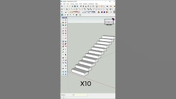 Stair Making Tricks #sketchup Tricks #9 #sketchuponline #sketchuppro2023 #3d #sketchupmodel #2d3d