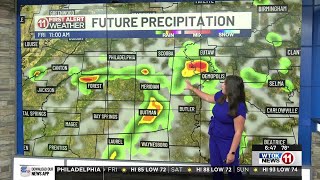 Showers and storms in store for Friday... Tori Alvarado's First Alert Weather Forecast 7/25/25