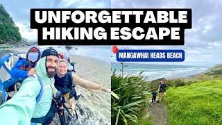 Unforgettable Muslim Family Adventure:Windy Hiking at Mangawhai Heads Beach - Hijabi Adventures Vlog