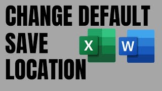 Save to Computer not OneDrive - How to Change Save Default Location