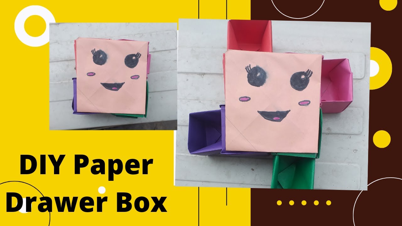 DIY Paper Drawer Box Easy Origami paper Box Paper Drawer Box