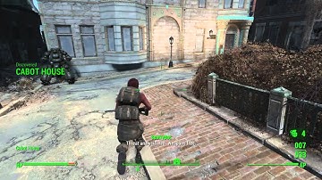 Fallout 4 death claw vs mr handy and a sentry bot