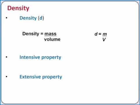 CHEMISTRY 101: Density