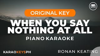 When You Say Nothing At All - Ronan Keating (Piano Karaoke)