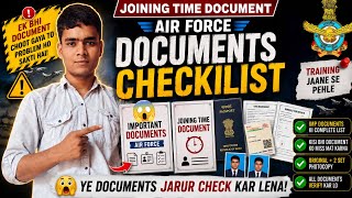 Indian Air Force Joining Documents😱Checklist | Don't Forget These Important Documents✈️ For Training