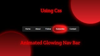 Animated Glowing Nav Bar Using Css Html Tutorial Scriptix Design