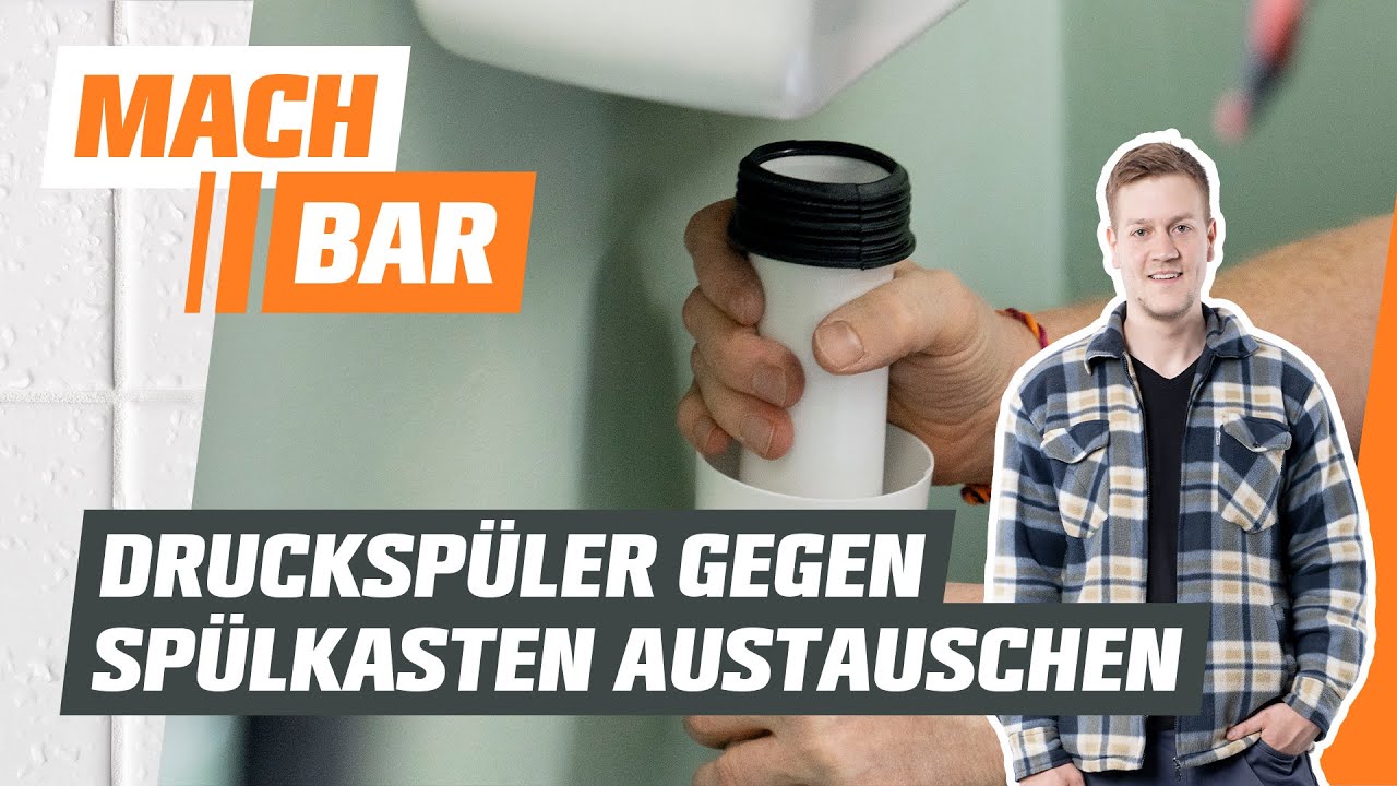 Druckspüler austauschen und Spülkasten anschließen | OBI - YouTube
