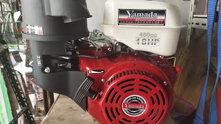 YAMADA Gasoline Boat Engine 18HP High Speed (UNBOXING)