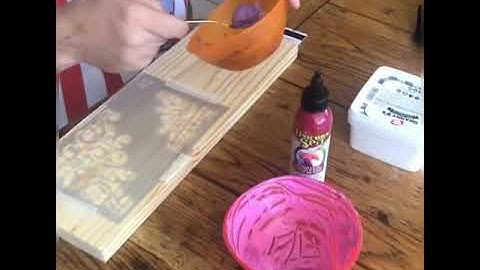 Raised Stenciling- tinted with Unicorn SPiT