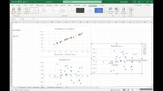 Linear Regression in Excel: Predictions and Residuals