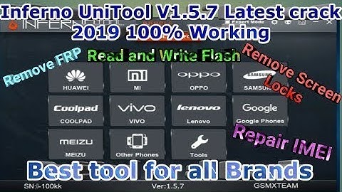 Inferno UniTool V1 5 7 Crack 2019 Free download 100% Working