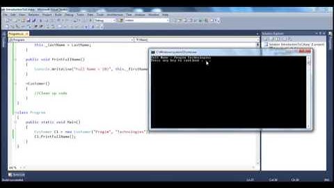 Part 19   C# Tutorial   Introduction to classes avi