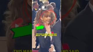 LISA SAID HI TO THIS MAN AND HIS REACTION 😱😆 #lisa #lisamanoban #oscars2025