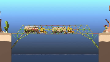Poly Bridge 2 Level 4 - 14 "Big Rigs" 100%