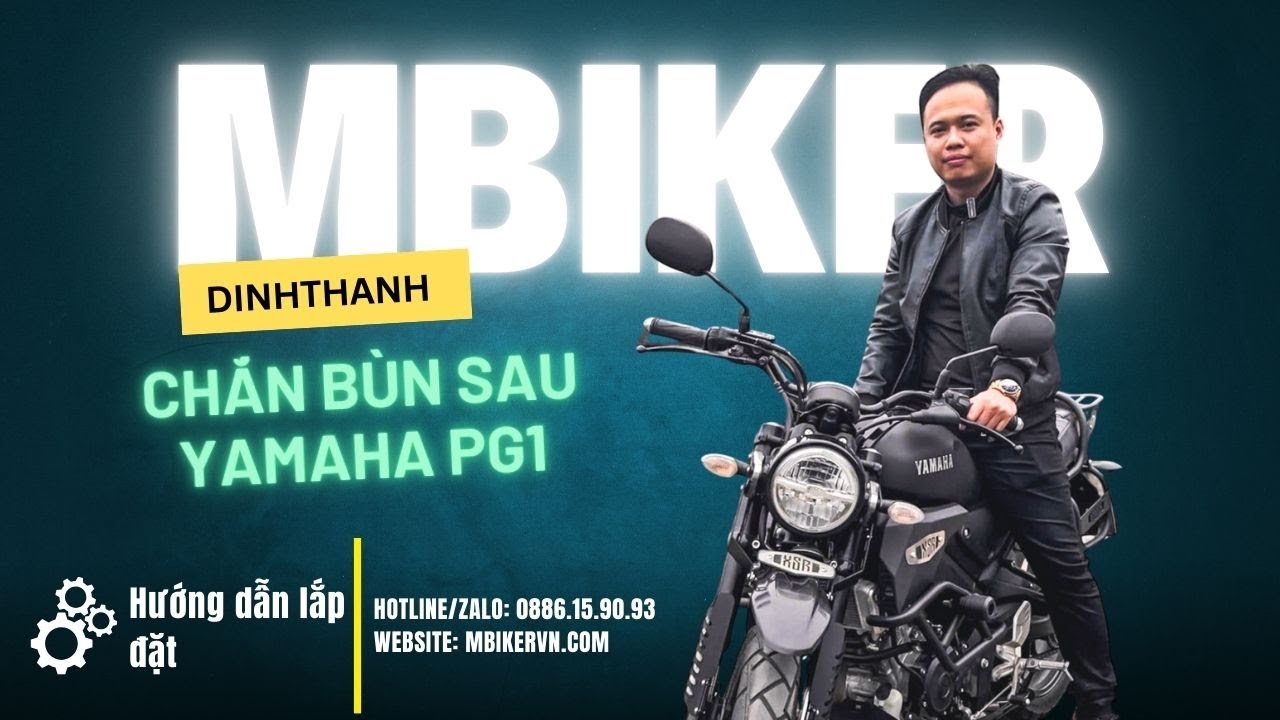 Hướng dẫn lắp đặt dè chắn bùn sau cho Yamaha PG1 #mbiker#pg1#desau#chanbun