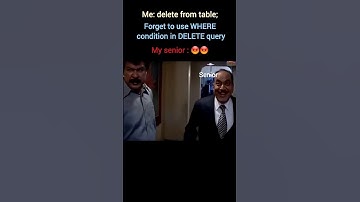 When You Forget the WHERE Clause in DELETE Query 😱 | Database Team Reaction #shorts