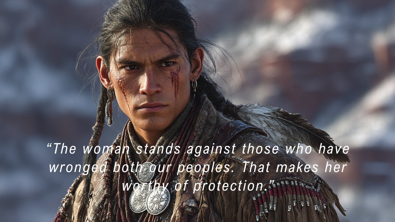 SHE PUSHED THE MOST FEARED APACHE OUT OF HER CABIN...AND HE SAID 