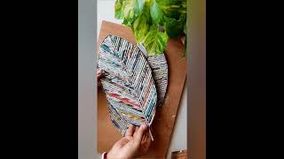 newspaper wallhanging craft ideas#shorts #youtubeshorts #wallhanging #newspaper #newspapercraft#diy