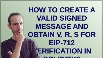 Ethereum: How to create a valid signed message and obtain v, r, s for EIP-712 verification in Sol...