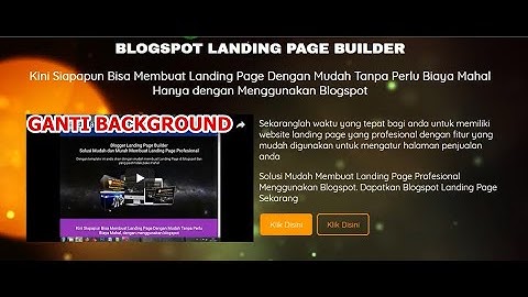 #4 Cara Ganti Background Header Template Landing Page Blogspot | Tutorial Blogger