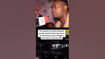Olamide says that Davido is the most hardworking artist in Nigeria