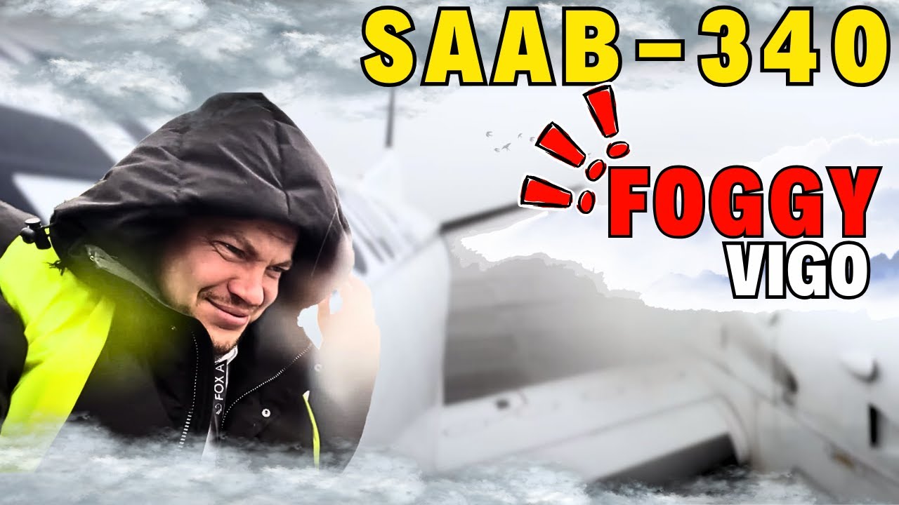 Cargo Pilot Duty Day SAAB 340: Santiago - FOGGY Vigo - Birmingham