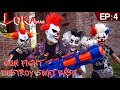 GUGU Nerf War Ep 6 : CID Dragon Nerf Guns Fight Boss Loka Mask Family Worin And Tick