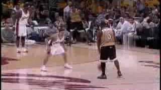 Gilbert Arenas 30 ft three-pointer at the buzzer (4.19.08)