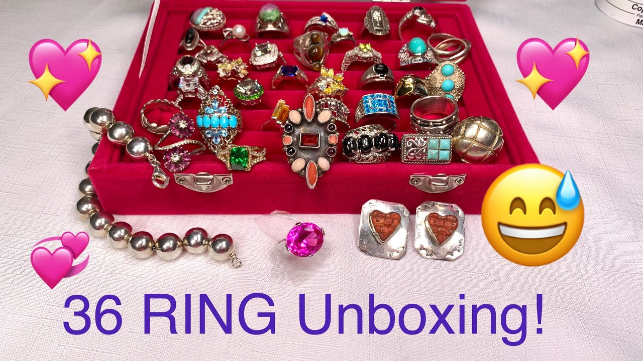 😅 Распаковка 36 колец! DTR! 14 карат! Драгоценные камни и многое другое! Эпизод 1 #РаспаковкаЮвел...