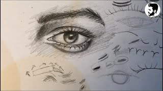 رسم العين والحاجب ج٣ ( رسم الحاجب وتظليل العين ) | خالد السعداوي