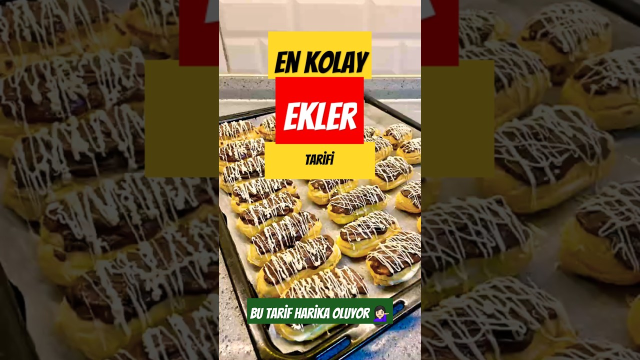 Mükemmel Lezzetli EKLER Tarifi 👊 💯/💯 Tam Oranıyla Kolay Ekler Nasıl Yapılır? 🧏🏻‍♀️ #ekler