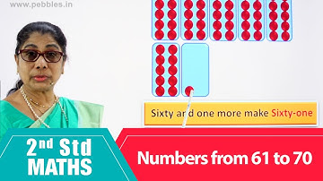 2nd Std Maths | Numbers from 61 to 70 | Mathematics Class -2 | Maths Part-40