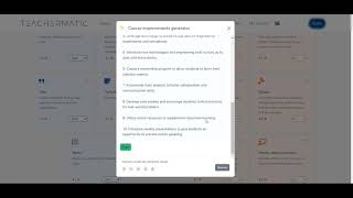 Course improvements using AI with TeacherMatic