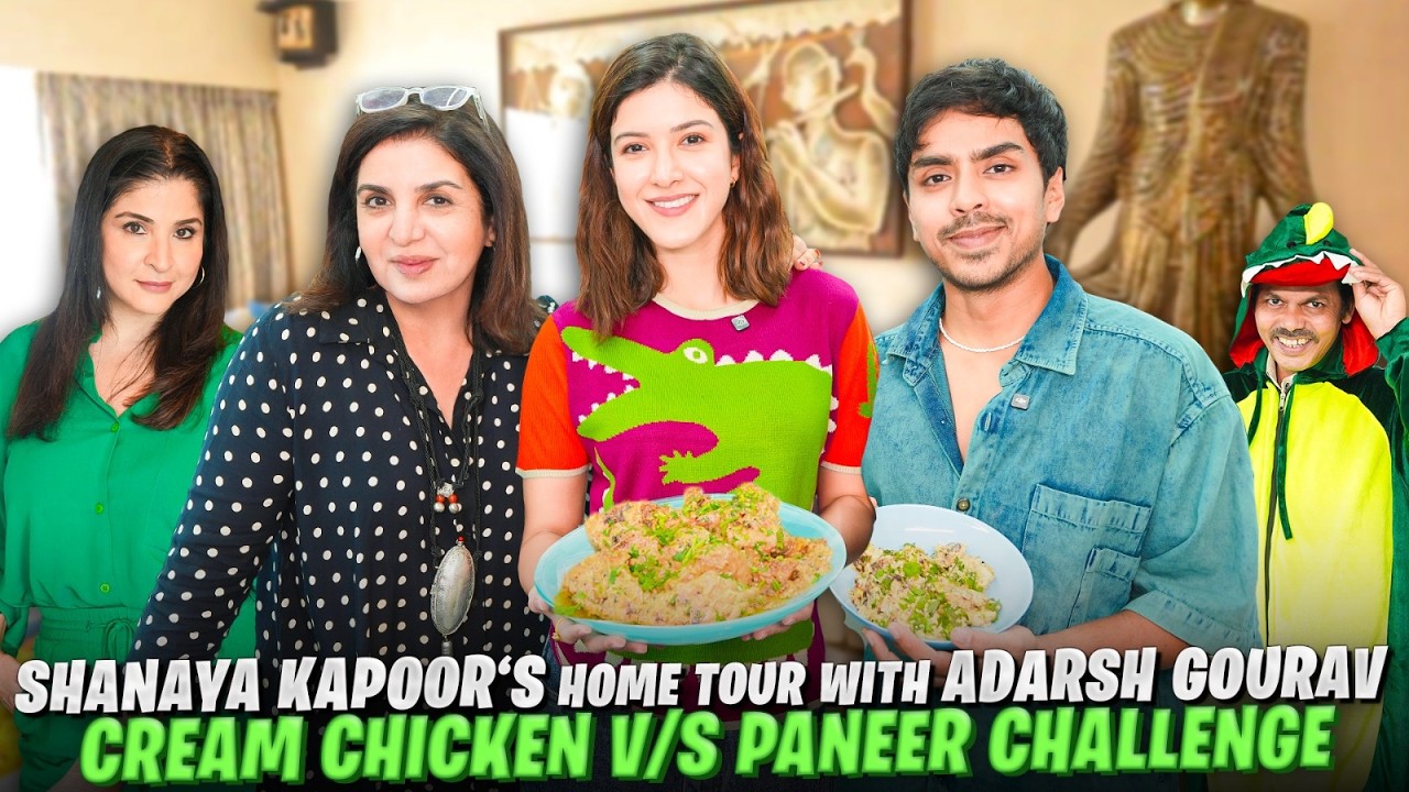 Shanaya & Maheep Kapoor’s Fab Home! Adarsh Ke Saath Cooking Challenge! Cream Chicken vs Paneer!