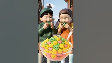 Squid Game AI Eating Korean Snack Popping Candy ASMR #asmrRainbow #squidgame #squidgame2 #ai