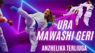 URA MAWASHI GERI Training with Anzhelika Terliuga! KARATE 55
