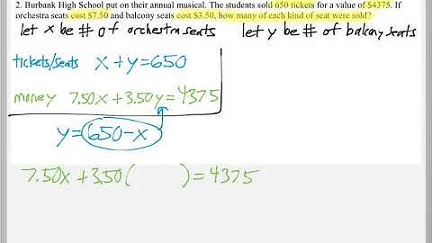 Math 119 : 4.2 #2 (Intermediate Algebra Tutorial : Systems Of Linear Equations Applications 1)