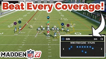 Beat Every Coverage Using This Scheme In Madden 23! | Gun Wing Stack Mini Scheme |
