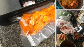 Vacuum Sealing Carrots