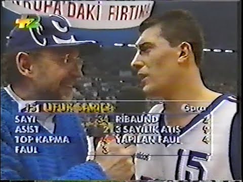 1996 Koraç Kupası Yarı Final 1.Maç || Efes Pilsen 102-78 Teamsystem Bologna Full Kayıt (07/02/1996)