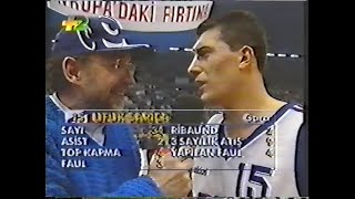 1996 Koraç Kupası Yarı Final 1.Maç Efes Pilsen 102-78 Teamsystem Bologna Full Kayıt 07021996