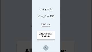 Can you solve this algebra problem in 1 minute? #maths